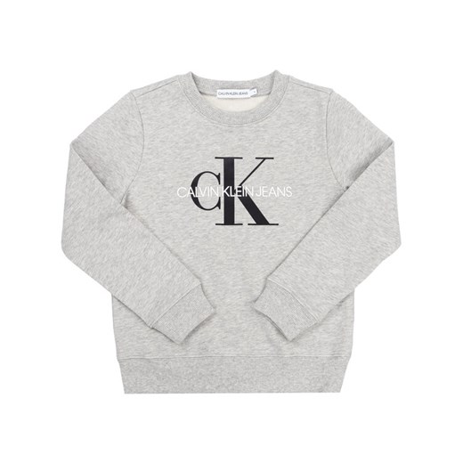 Calvin Klein Jeans Bluza Monogram Logo IU0IU00069 Szary Regular Fit ze sklepu MODIVO w kategorii Bluzy chłopięce - zdjęcie 182732197