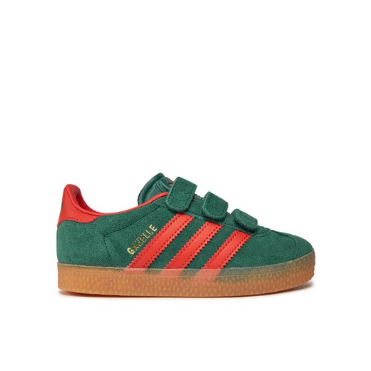 adidas Sneakersy Gazelle Kids IE8674 Zielony ze sklepu MODIVO w kategorii Trampki dziecięce - zdjęcie 182732228