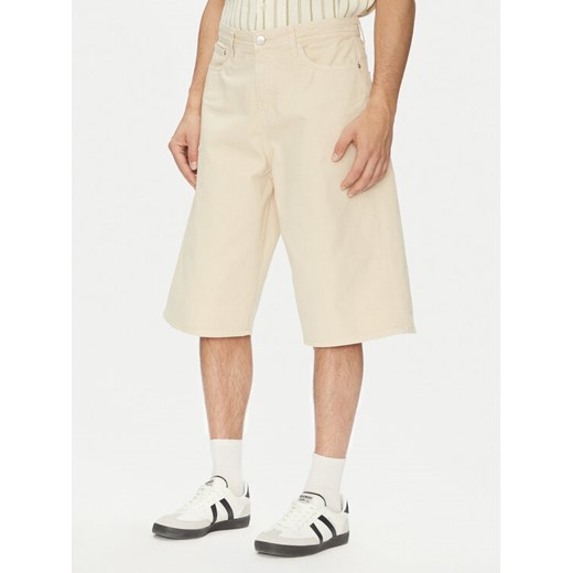 Jack&Jones Szorty jeansowe Owen 12277167 Beżowy Baggy Fit ze sklepu MODIVO w kategorii Spodenki męskie - zdjęcie 182732369