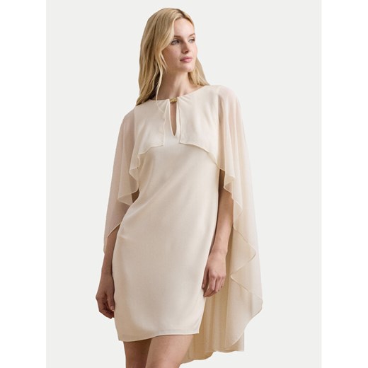 LAUREN RALPH LAUREN Sukienka koktajlowa 253957566 Écru Regular Fit ze sklepu MODIVO w kategorii Sukienki - zdjęcie 182732386