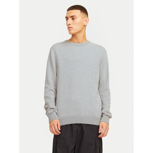 Jack&Jones Sweter Globe 12258139 Szary Regular Fit ze sklepu MODIVO w kategorii Swetry męskie - zdjęcie 182732407