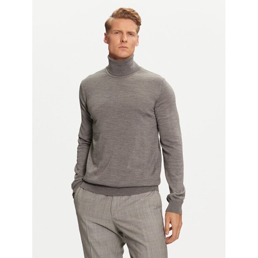 Hugo Golf San Thomas-M 50474174 Szary Slim Fit ze sklepu MODIVO w kategorii Swetry męskie - zdjęcie 182732409
