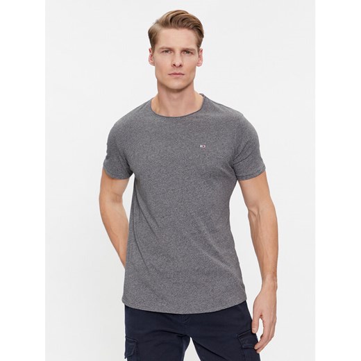Tommy Jeans T-Shirt Jaspe DM0DM09586 Szary Slim Fit ze sklepu MODIVO w kategorii T-shirty męskie - zdjęcie 182732448