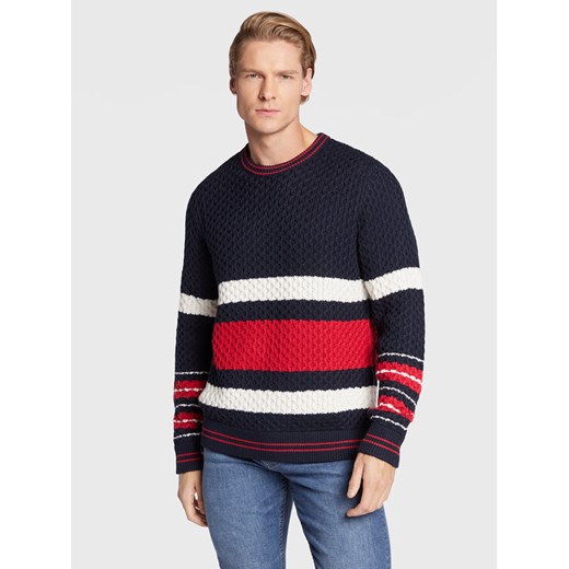 J.Lindeberg Sweter Orion FMKW06531 Granatowy Regular Fit ze sklepu MODIVO w kategorii Swetry męskie - zdjęcie 182732449