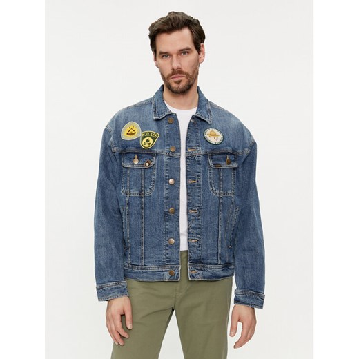 Lee Kurtka jeansowa Rider 112350102 Niebieski Relaxed Fit ze sklepu MODIVO w kategorii Kurtki męskie - zdjęcie 182732558