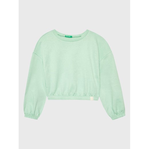 United Colors Of Benetton Bluza 3UHRC10AT Zielony Regular Fit ze sklepu MODIVO w kategorii Bluzy dziewczęce - zdjęcie 182732568
