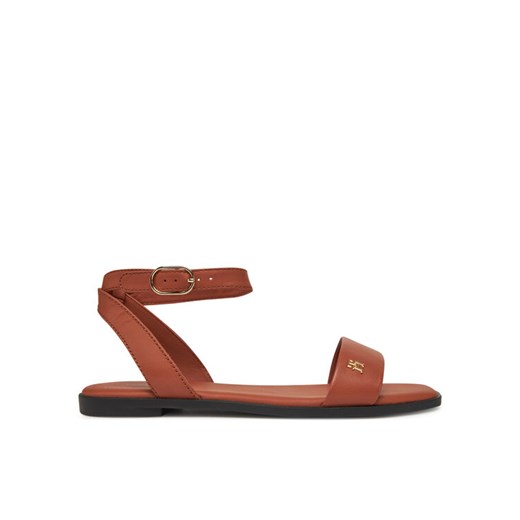Tommy Hilfiger Sandały Ankle Strap Leather Sandal FW0FW08422 Brązowy Tommy Hilfiger 40 MODIVO
