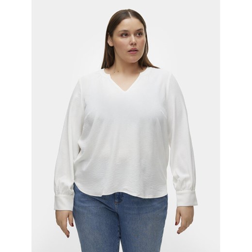 Vero Moda Curve Bluzka Alva 10301890 Biały Regular Fit ze sklepu MODIVO w kategorii Bluzki damskie - zdjęcie 182732607