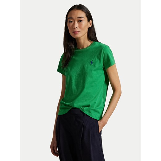 Polo Ralph Lauren T-Shirt 211898698032 Zielony Regular Fit ze sklepu MODIVO w kategorii Bluzki damskie - zdjęcie 182732669