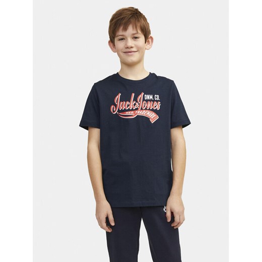 Jack&Jones Junior T-Shirt 12257379 Granatowy Standard Fit ze sklepu MODIVO w kategorii T-shirty chłopięce - zdjęcie 182732675