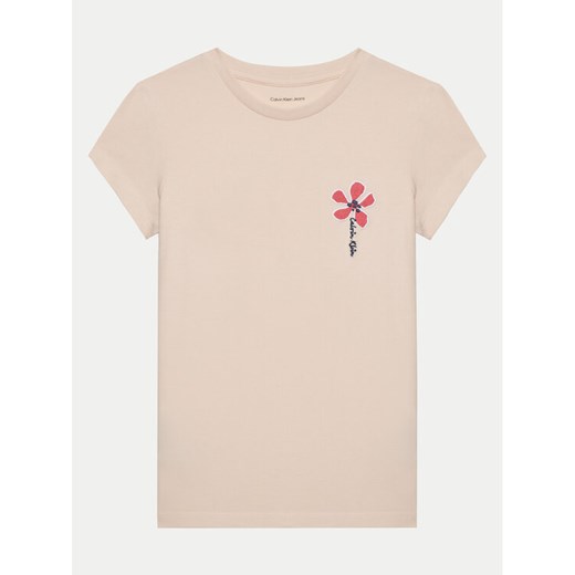 Calvin Klein Jeans T-Shirt IG0IG02953 Różowy Regular Fit ze sklepu MODIVO w kategorii Bluzki dziewczęce - zdjęcie 182732837