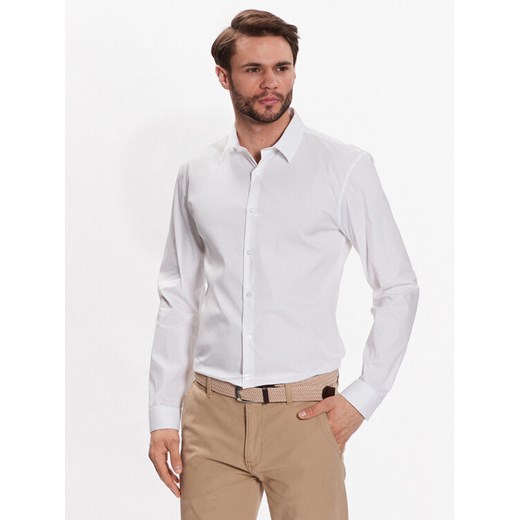 Lindbergh Koszula 30-203172 Biały Slim Fit ze sklepu MODIVO w kategorii Koszule męskie - zdjęcie 182732929