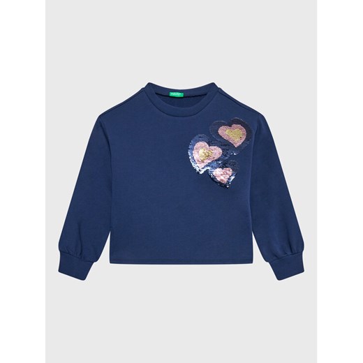 United Colors Of Benetton Bluza 3J68C10AN Granatowy Regular Fit ze sklepu MODIVO w kategorii Bluzy dziewczęce - zdjęcie 182733075