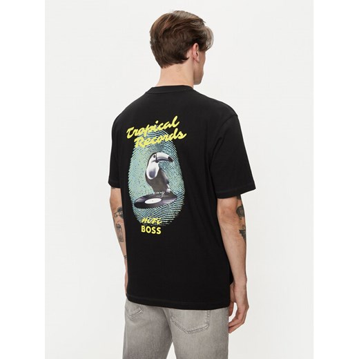 Boss T-Shirt Te_Records 50515553 Czarny Relaxed Fit ze sklepu MODIVO w kategorii T-shirty męskie - zdjęcie 182733155