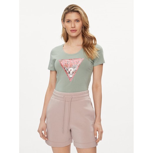 Guess T-Shirt W4GI21 J1314 Niebieski Slim Fit Guess S MODIVO