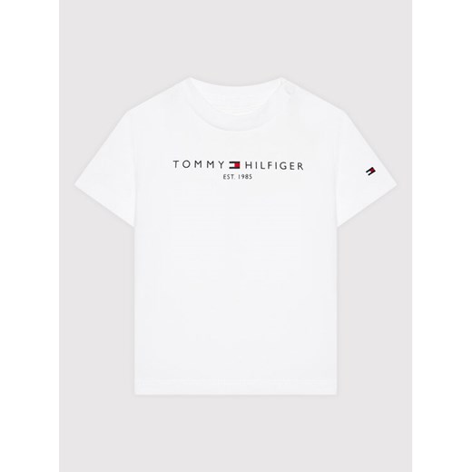 Tommy Hilfiger T-Shirt Baby Essential KN0KN01487 Biały Regular Fit ze sklepu MODIVO w kategorii Koszulki niemowlęce - zdjęcie 182733179
