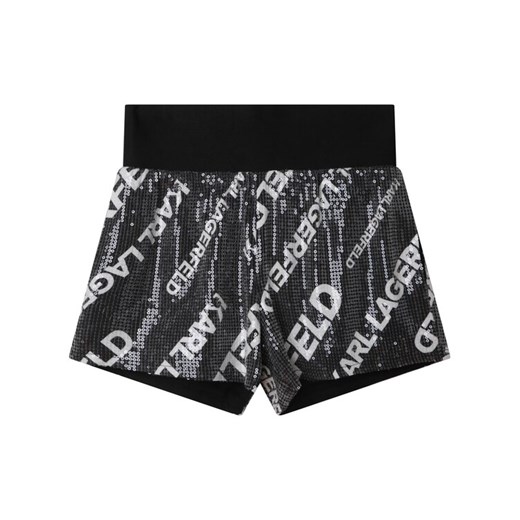 Karl Lagerfeld Kids Szorty materiałowe Z14200 D Czarny Regular Fit ze sklepu MODIVO w kategorii Spodenki dziewczęce - zdjęcie 182733208