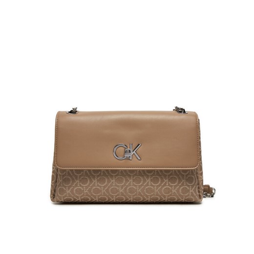 Calvin Klein Torebka Re-Lock Conv Shoulder Bag_Jqc K60K612641 Beżowy Calvin Klein 00 MODIVO