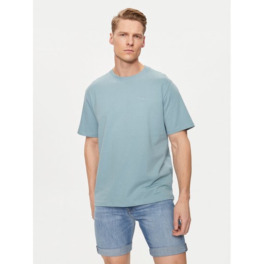 Pepe Jeans T-Shirt Connor PM509206 Niebieski Regular Fit ze sklepu MODIVO w kategorii T-shirty męskie - zdjęcie 182733356