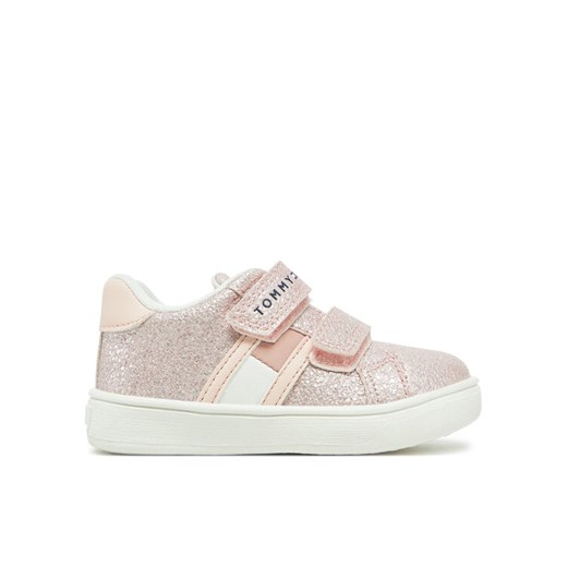 Tommy Hilfiger Sneakersy Flag Low Cut Velcro Sneaker T1A9-33725-0745 M Różowy ze sklepu MODIVO w kategorii Buty sportowe dziecięce - zdjęcie 182733357