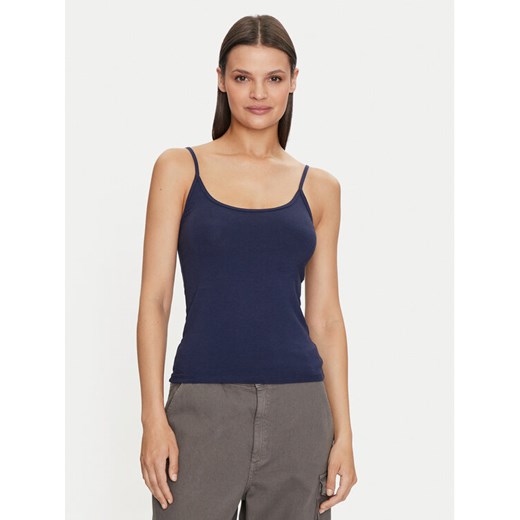 Gina Tricot Top 22470 Granatowy Slim Fit ze sklepu MODIVO w kategorii Bluzki damskie - zdjęcie 182733458