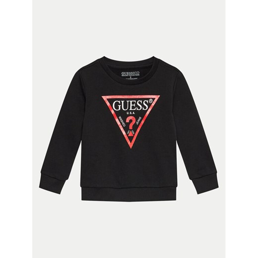 Guess Bluza N73Q10 KAUG0 Czarny Regular Fit ze sklepu MODIVO w kategorii Bluzy chłopięce - zdjęcie 182733535