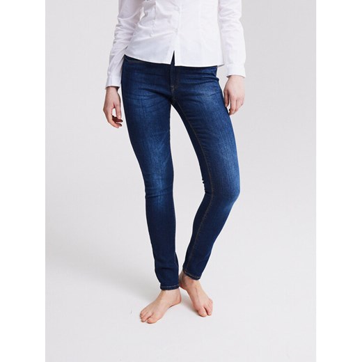ICHI Jeansy 102011 Niebieski Skinny Fit ze sklepu MODIVO w kategorii Jeansy damskie - zdjęcie 182733538