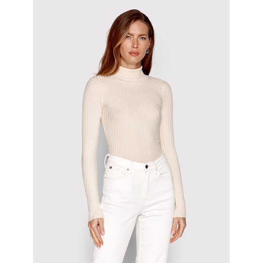 Pieces Golf Crista 17115049 Beżowy Slim Fit ze sklepu MODIVO w kategorii Swetry damskie - zdjęcie 182733596