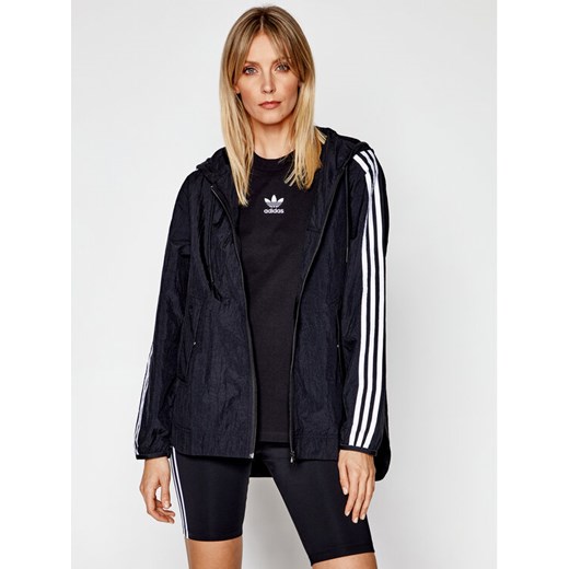 adidas Wiatrówka Windbreaker GN2780 Czarny Loose Fit ze sklepu MODIVO w kategorii Kurtki damskie - zdjęcie 182733607