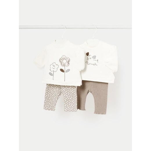 Mayoral Komplet bluza i legginsy 2786 Beżowy Regular Fit ze sklepu MODIVO w kategorii Komplety niemowlęce - zdjęcie 182733697