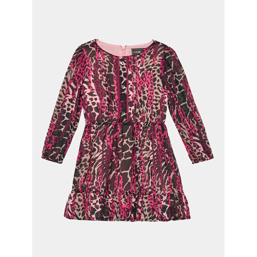Guess Sukienka codzienna K3BK16 WA2T0 Różowy Regular Fit ze sklepu MODIVO w kategorii Sukienki dziewczęce - zdjęcie 182733707