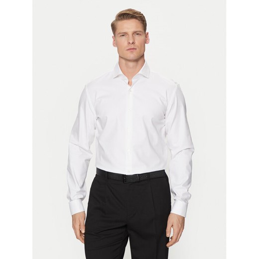 BOSS Koszula H-Hank 50543677 Biały Slim Fit ze sklepu MODIVO w kategorii Koszule męskie - zdjęcie 182733708