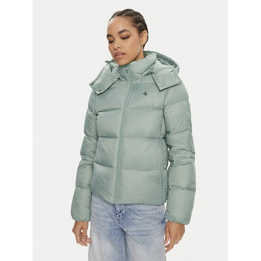 Calvin Klein Jeans Kurtka puchowa J20J223571 Zielony Regular Fit ze sklepu MODIVO w kategorii Kurtki damskie - zdjęcie 182733789