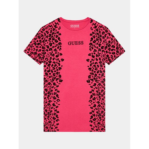 Guess T-Shirt J3BI21 J1314 Różowy Oversize ze sklepu MODIVO w kategorii Bluzki dziewczęce - zdjęcie 182733809