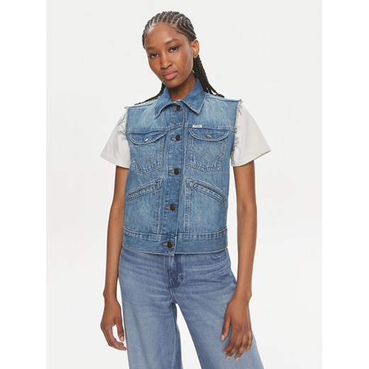 Wrangler Kamizelka 112350356 Niebieski Slim Fit ze sklepu MODIVO w kategorii Kamizelki damskie - zdjęcie 182733839