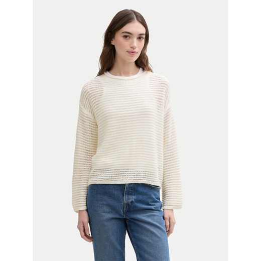 Tom Tailor Denim Sweter 1045610 Écru Loose Fit ze sklepu MODIVO w kategorii Swetry damskie - zdjęcie 182733917