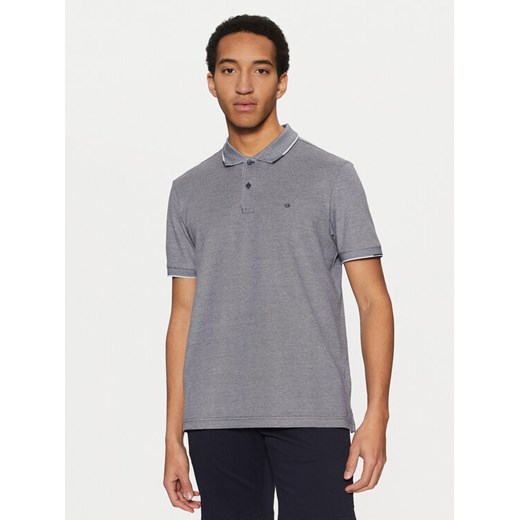Calvin Klein Polo K10K114475 Granatowy Regular Fit ze sklepu MODIVO w kategorii T-shirty męskie - zdjęcie 182733939