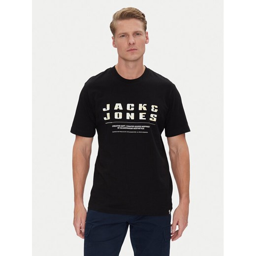 Jack&Jones T-Shirt Recharge 12274716 Czarny Relaxed Fit ze sklepu MODIVO w kategorii T-shirty męskie - zdjęcie 182733947
