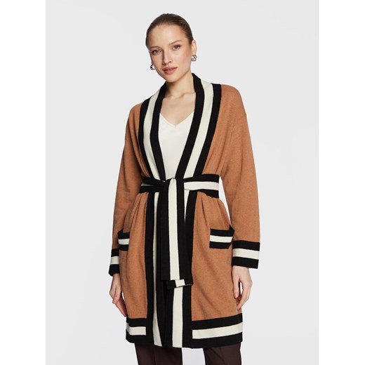 Marella Kardigan Medicea 33460128 Brązowy Regular Fit ze sklepu MODIVO w kategorii Swetry damskie - zdjęcie 182734028