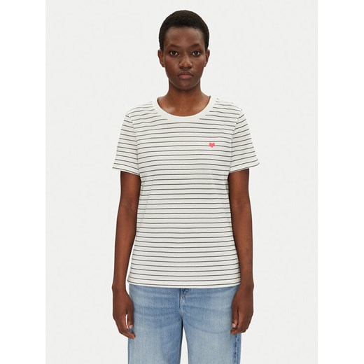 Fransa T-Shirt 20615521 Biały Regular Fit ze sklepu MODIVO w kategorii Bluzki damskie - zdjęcie 182734029