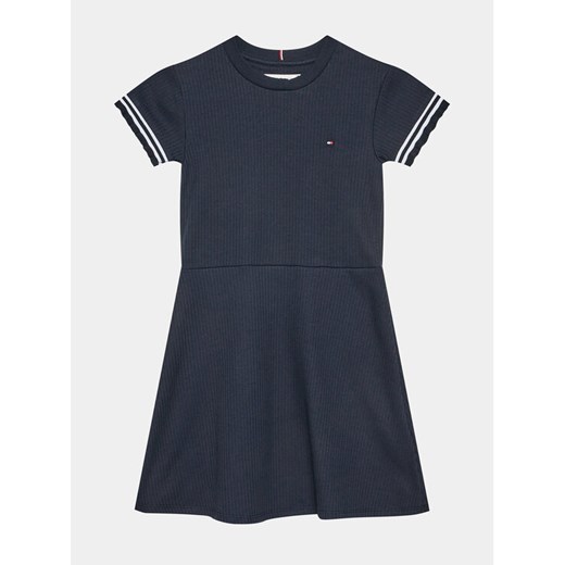 Tommy Hilfiger Sukienka codzienna KG0KG07784 D Granatowy Regular Fit ze sklepu MODIVO w kategorii Sukienki dziewczęce - zdjęcie 182734069