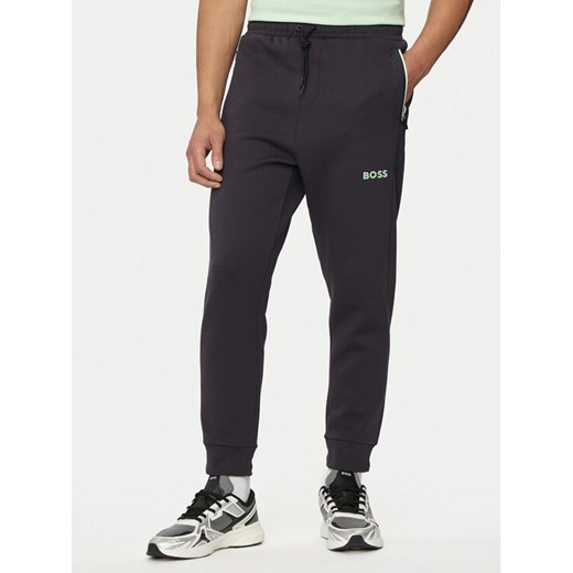 Boss Spodnie dresowe Hadiko 1 50510346 Szary Regular Fit ze sklepu MODIVO w kategorii Spodnie męskie - zdjęcie 182734127