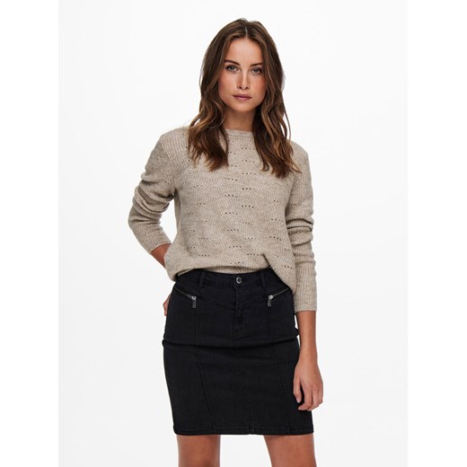 ONLY Sweter 15234745 Beżowy Regular Fit ze sklepu MODIVO w kategorii Swetry damskie - zdjęcie 182734149
