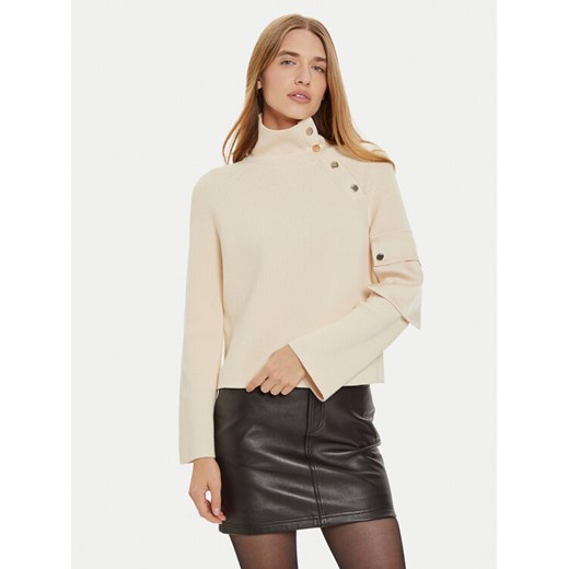 Liu Jo Golf WF4475 MS99E Beżowy Regular Fit ze sklepu MODIVO w kategorii Swetry damskie - zdjęcie 182734159