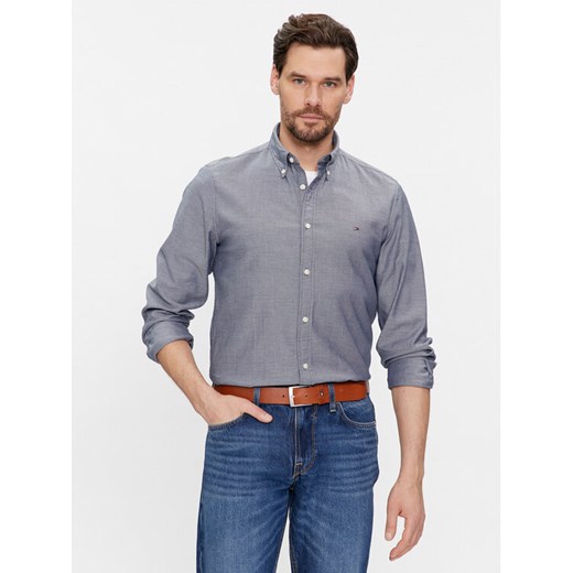 Tommy Hilfiger Koszula MW0MW33782 Granatowy Slim Fit ze sklepu MODIVO w kategorii Koszule męskie - zdjęcie 182734205