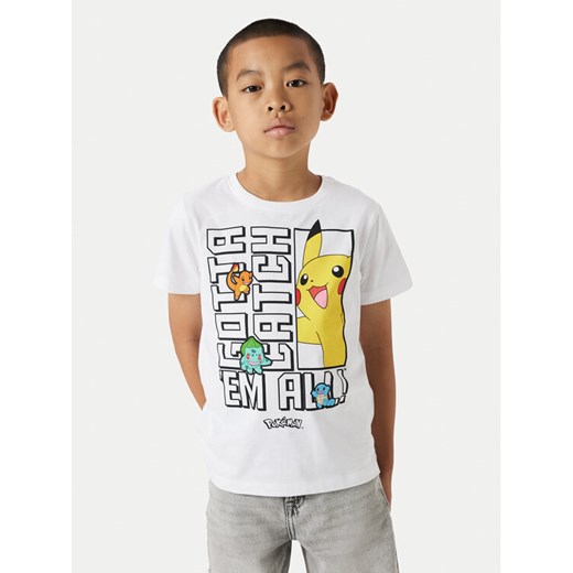 NAME IT T-Shirt Flame Pokemon 13240895 Biały Standard Fit ze sklepu MODIVO w kategorii T-shirty chłopięce - zdjęcie 182734208