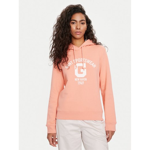 Gant Bluza Logo 4200847 Koralowy Relaxed Fit ze sklepu MODIVO w kategorii Bluzy damskie - zdjęcie 182734215