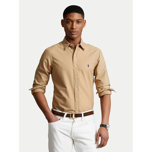 Polo Ralph Lauren Koszula 710889739001 Beżowy Slim Fit ze sklepu MODIVO w kategorii Koszule męskie - zdjęcie 182734367