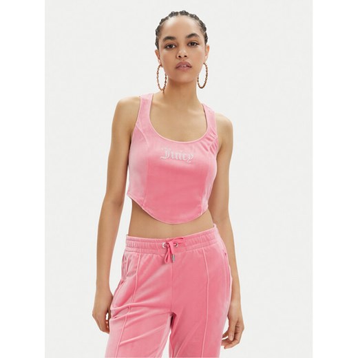 Juicy Couture Top Camina JCWCT23305 Różowy Slim Fit ze sklepu MODIVO w kategorii Bluzki damskie - zdjęcie 182734388