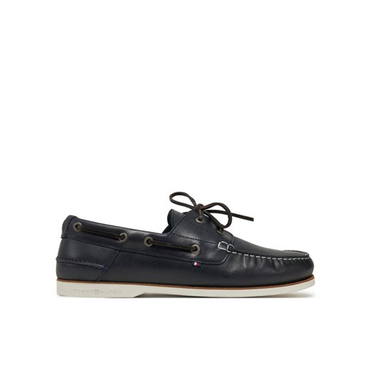 Tommy Hilfiger Półbuty Th Boat Shoe Core Lth FM0FM05569 Granatowy ze sklepu MODIVO w kategorii Mokasyny męskie - zdjęcie 182734439
